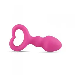 Анальна пробка Toyz4lovers Heart Clip Tip, 9 см (рожевий) - мініатюра 2