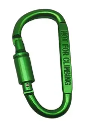 Карабін із муфтою Solve Aluminum Carabine Зелений до 100 кг алюмінієвий сплав Screwlock KT7000809
