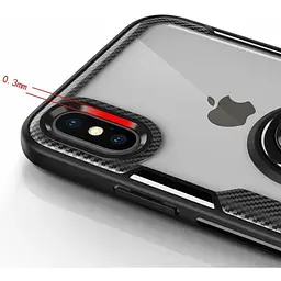Чохол Primolux Ring Magnetic Stand для Apple iPhone Xs Max Black - мініатюра 2