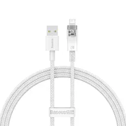 Кабель Baseus Explorer Series Fast Charging Cable with Smart Temperature Control Cable USB to Lightning 2.4A 1m CATS010002 White