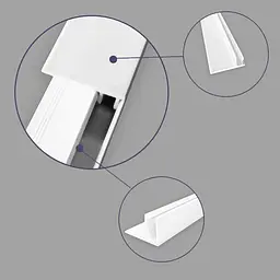 Профіль для сайдинга Wall Sticker SW-00001728 торцевий фінішний алюмінієвий 38.5х28х6000 мм - мініатюра 4