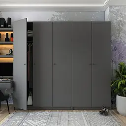 Шафа для одягу Doros Промо Антрацит 2+3 ДСП 225х48х204 (42005335) - мініатюра 5