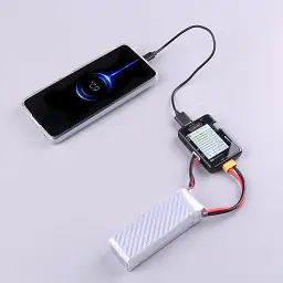 Мультітестер із швидкою зарядкою ToolkitRC MC8 20W для FPV 2-8S балансування батарей, вимірювач сигналів PWM PPM SBUS ШИМ, USB-C Black (18762) - мініатюра 8