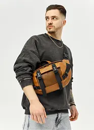 Велика чоловіча сумка бананка Sambag DynamicDart руда 38 × 21 × 7 см (80411121m)