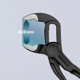 Кліщі сантехнічні переставні високотехнологічні, Ø28мм Cobra KNIPEX XS 87 00 100 BK, фосфат - мініатюра 5