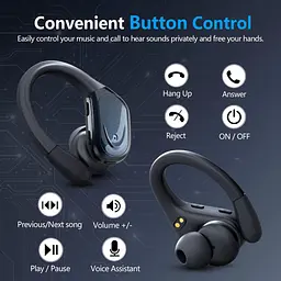 Бездротові Bluetooth-навушники з Hi-Fi звуком, автономністю до 75 годин і мікрофоном - мініатюра 3