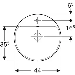 Раковина Geberit VariForm 48 500.707.01.2, Білий - мініатюра 2