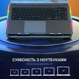 Охолоджувальна підставка для ноутбука GamePro Black (CP670) - мініатюра 9