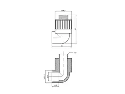 Кут Thermo Alliance 1/2" 90° d 20мм поліпропіленовий 1/2"З для поліпроп. труб (DSE4015) - мініатюра 2