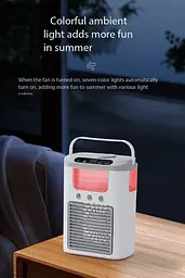 Вентилятор охолоджувач 3в1 Air Cooler Fan 1346 з USB-живленням, зволоженням та LED-підсвічуванням - мініатюра 4