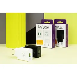 Зарядний пристрій Make 12 W 2.4 A + 2.4 А White - мініатюра 3