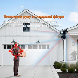 IP-камера вулична з потрійним об'єктивом XON Wi-Fi 1080P SmartCam (TCWEW23VB 3985) Чорна - мініатюра 6