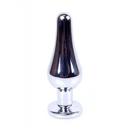 Анальна пробка з кристалом B-Series Jewellery Silver Butt Plug Purple, 9,3х3 см, фіолетовий - мініатюра 4