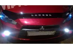 Дефлектор капоту мухобійка Mitsubishi Lancer X 2007- - мініатюра 2