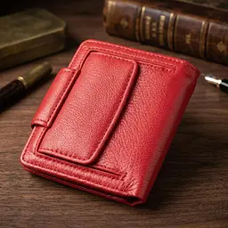 Вертикальний гаманець для яскравих жінок із натуральної шкіри ST Leather 22702 червоний - мініатюра 3