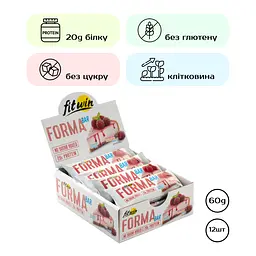 Протеїнові батончики FitWin Forma Bar Raspberry Cheesecake 720 г (12 шт. x 60 г) - мініатюра 2