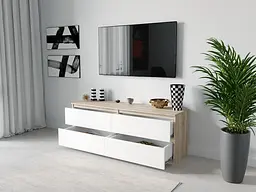 ТБ тумба Moreli ST-223 Ш1400/В530/Г400 Дуб сонома-Білий - мініатюра 2
