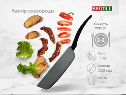 Сковорода Brizoll Mosaic Series 53-2450-6 24 см - мініатюра 9