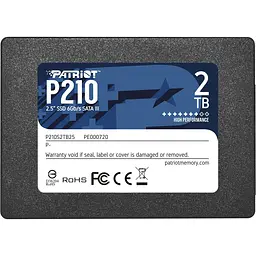 Накопичувач SSD Patriot P210 2.5" SATAIII 3D TLC 2TB (P210S2TB25)