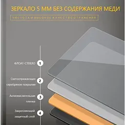 Дзеркало Dusel Led DE-M0065D Silver 90x70 см сенсорне включення + підігрів, Сірий - мініатюра 5