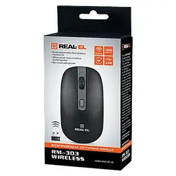 Мишка REAL-EL RM-301 black - мініатюра 6