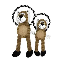 Плюшева іграшка для собак Shape Squeaky Dog Plush Toy - Brown Lion - мініатюра 2