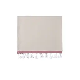Рушник Barine Pestemal - Basak 95x165 Beige-Marsala бежевий-марсала - мініатюра 2