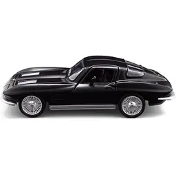 Автомодель TechnoDrive Chevrolet Corvette Split Window 1963 матовий чорний (250411U) - мініатюра 5