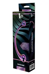 Двосторонній фалоімітатор Glamour Glass Curved Wand 17 см мульті - мініатюра 2