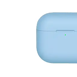 Чохол Blueo Liquid Silicone Case + Carbine для Apple AirPods 3 Sky Blue [64695] - мініатюра 2