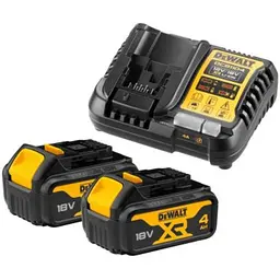 Набір акумулятор + зарядний пристрій DeWALT 10,8 - 54V, 4A, 18V XR Li-Ion, 2x4Ah (DCB1104M2)