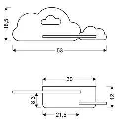 Настінний світильник Candellux 21-76717 CLOUD - мініатюра 3