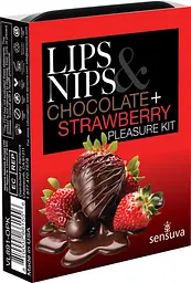 Набір парфумованих засобів для губ Sensuva Lips & Nips Pleasure Kit Chocolate Strawberry, 2 x 4 г