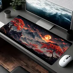 Килимок для миші та клавіатури "Amazing Japan " 90×40 см, Чорний - мініатюра 2