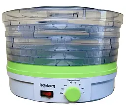 Сушарка для овочів та фруктів Rainberg RB-912 800 Вт 5 ярусів Білий (1885534292)