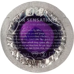 Презервативи One Pick Color Sensations фіолетові 3 шт. (ROZ6400230331) - мініатюра 3