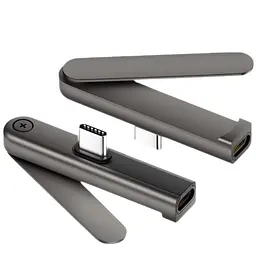 Переходник USB Type-C на Type-C со складывающейся подставкой black - миниатюра 5