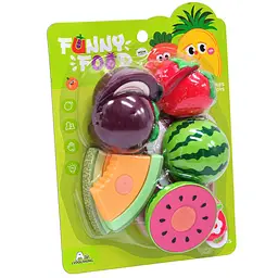 Ігровий набір продуктів Bambi на липучці Funny Food 228R5-8 з ножем та дощечкою