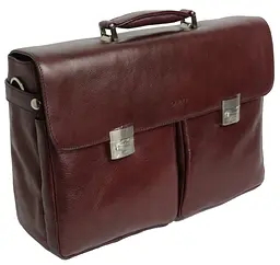 Великий діловий портфель зі шкіри Sheff S5003 Коричневий - мініатюра 3