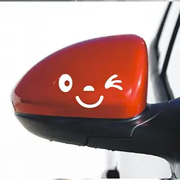 Наклейка в авто UI879624 12х6 см Білий