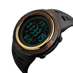 Наручний годинник чоловічий Skmei 1251 Gold Brown, 1251GD (12294) - мініатюра 4