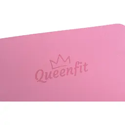 Килимок (мат) для фітнесу та йоги Queenfit Premium TPE 0,5см рожевий