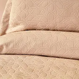 Покривало Karaca Home з наволочкою - Back To Basic pudra 160*240 полуторний - мініатюра 3