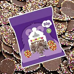 Шоколадні цукерки Bonds of London Rainbow Buttons Treat Bags 40g - мініатюра 2