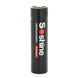 Аккумулятор 18650 Li-Ion Soshine USB-3.7-36000 microUSB 4.5A 3600mAh