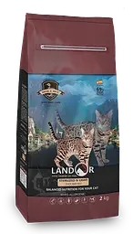 Сухий корм Landor Sterilized&Light Duck&Rice для котів із надмірною вагою та стерилізованих Качка з рисом 2 кг