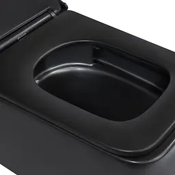 Унітаз підвісний Qtap Gemini безободковий з сидінням Soft-close QT2533076EUQMB, Чорний матовий - мініатюра 6