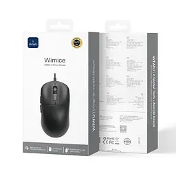 Маніпулятор миша дротова WIWU USB2.0 Wired Mouse WM111 Чорний - мініатюра 2