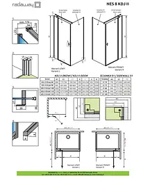 Душові двері Radaway NES 8 KDJ II 100x200 права, прозоре скло, хром (10086100-01-01R) - мініатюра 9