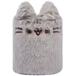 Стакан для письмового приладдя Yes Pusheen Toy хутро 10х9 см сірий (708758)
